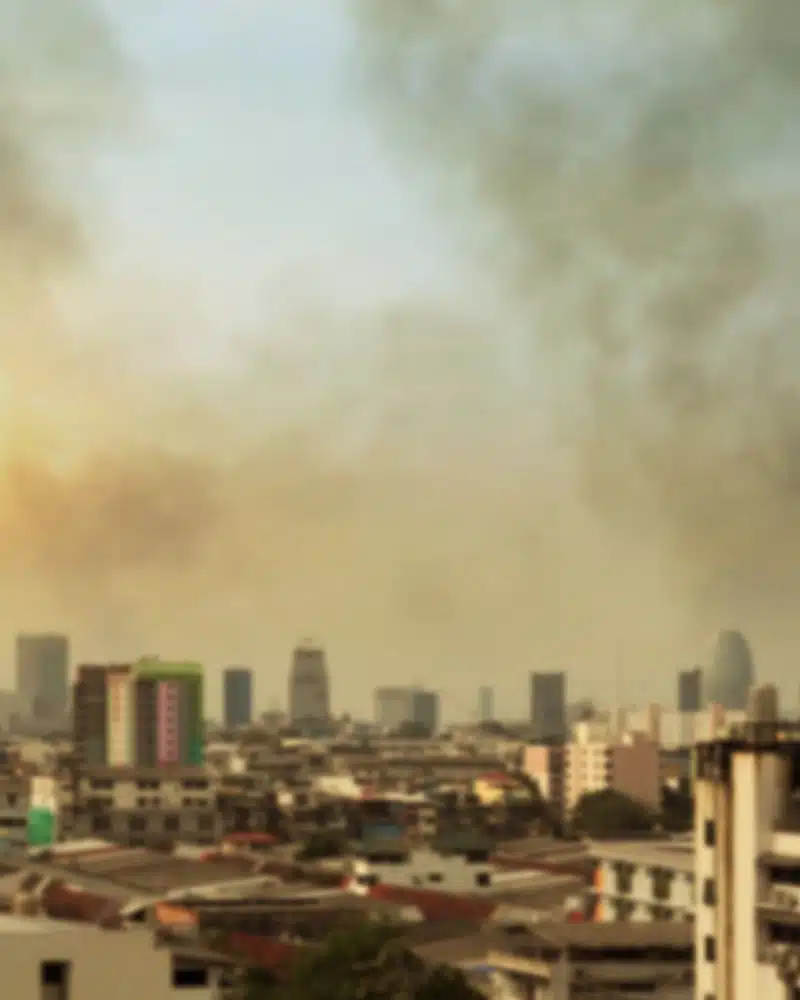 polluted city