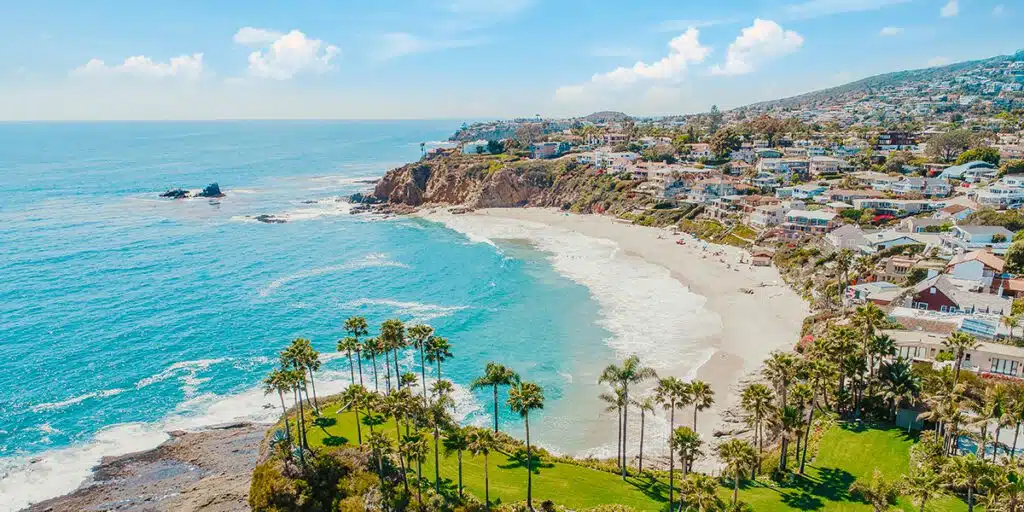 beach with blue sea water